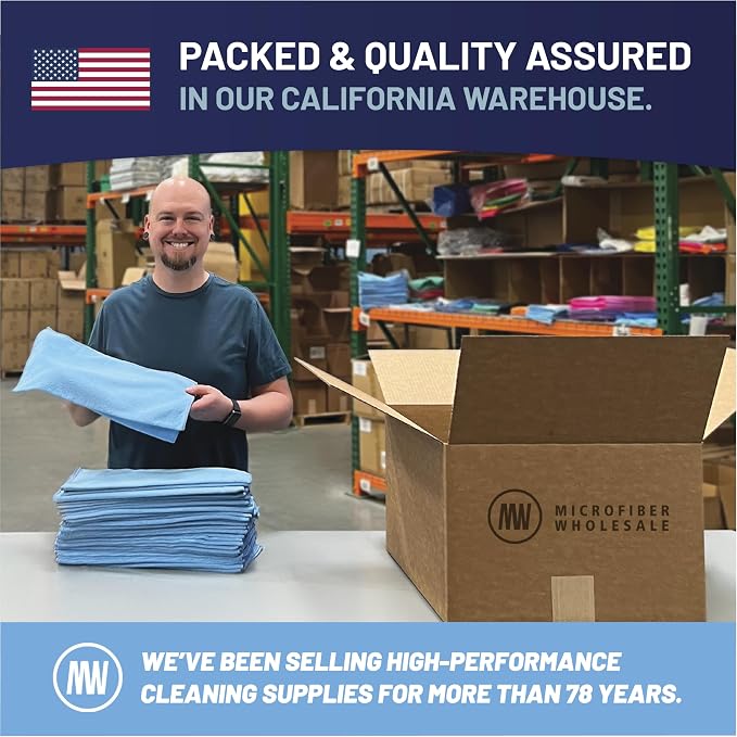 MW Pro Microfiber Cleaning Cloth | Black Gray Blue | 12 Pack | 16” x 16” | All - Image 7