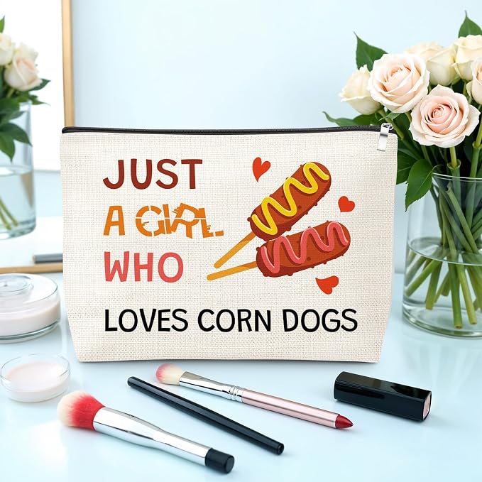 Emotional Support Hot Dogs Makeup Bag Corn Dogs Lover Gift - Image 3