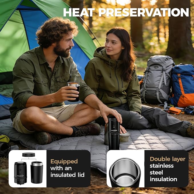 HAUSHOF Portable Coffee Grinder, Camping Coffee Makers, Portable Burr Coffee - Image 5