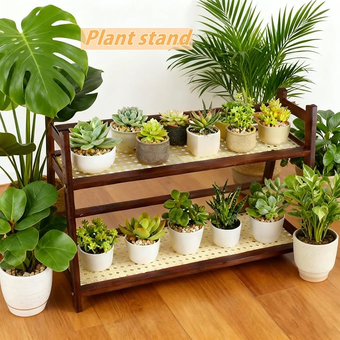 Bamboo Cup Shelf Organizer, 2-Tier Mug Holder Countertop, Matcha Stand Tea - Image 6
