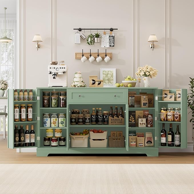 HITHOS 54" Buffet Cabinet with Storage, Modern Kitchen Buffet Sideboard with by HITHOS
