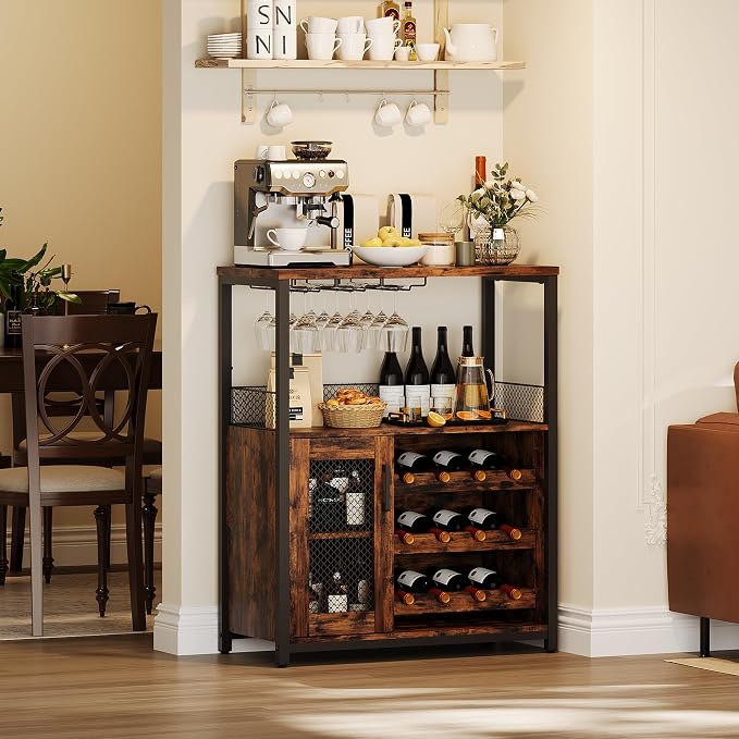 GarveeHome 3-Tier Wine Bar Cabinet - Image 6