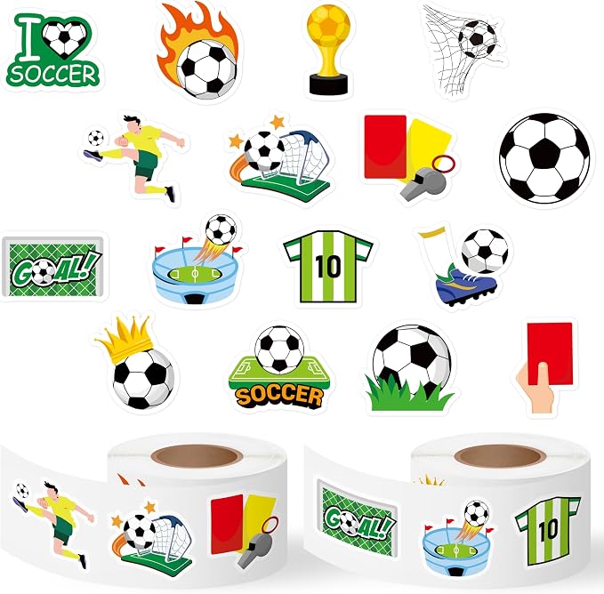 Haooryx Soccer Sport Stickers Rolls by Haooryx