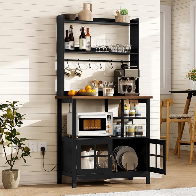 ChooChoo Farmhouse Coffee Bar Cabinet - Image 2