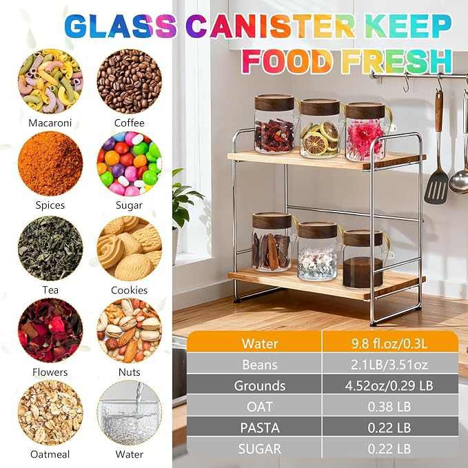 10 oz Glass Jars Set of 2, Spice Jar Round Storage Canister - Image 5
