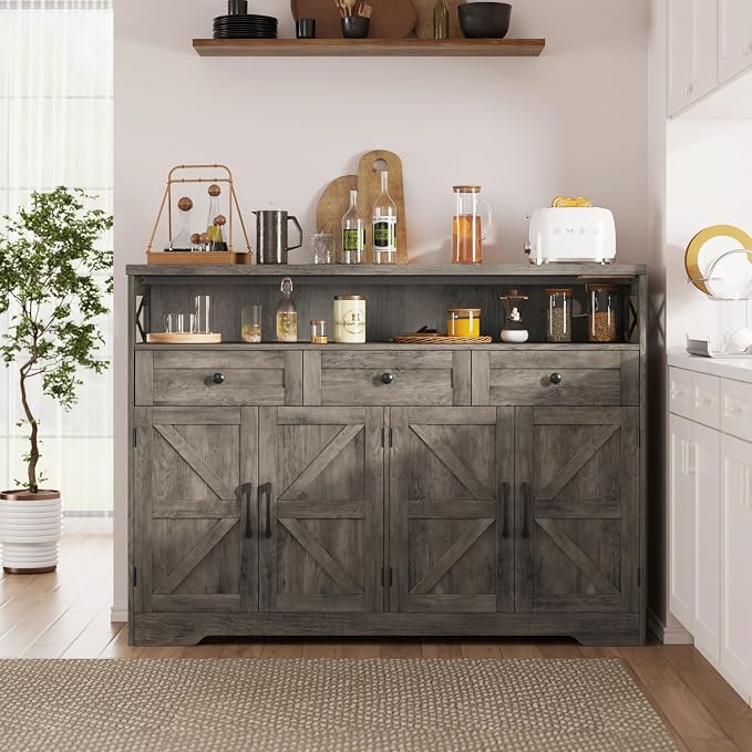 FiveWillowise 51" Farmhouse Buffet Sideboard - Image 4