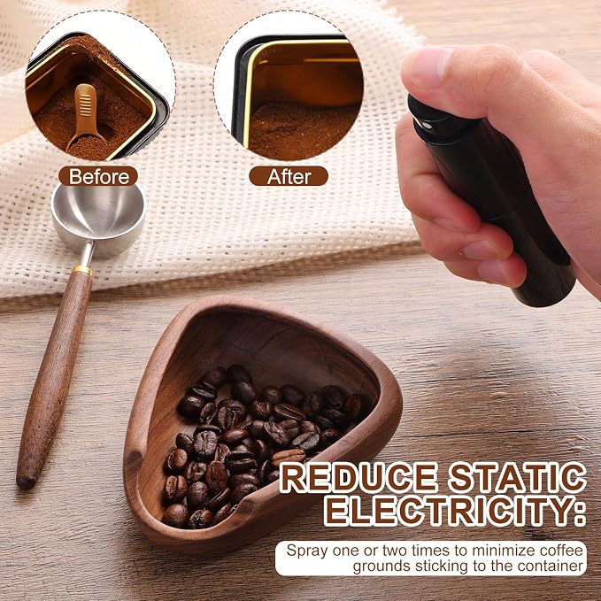 3pcs Espresso Bar Accessories Kit, Include Walnut Wood Coffee Bean Dosing Cup - Image 6