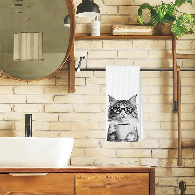 Funny Cat Kitchen Towels, Cats Kitchen Bar Accessories, Cat Lovers Chef Gifts - Image 4