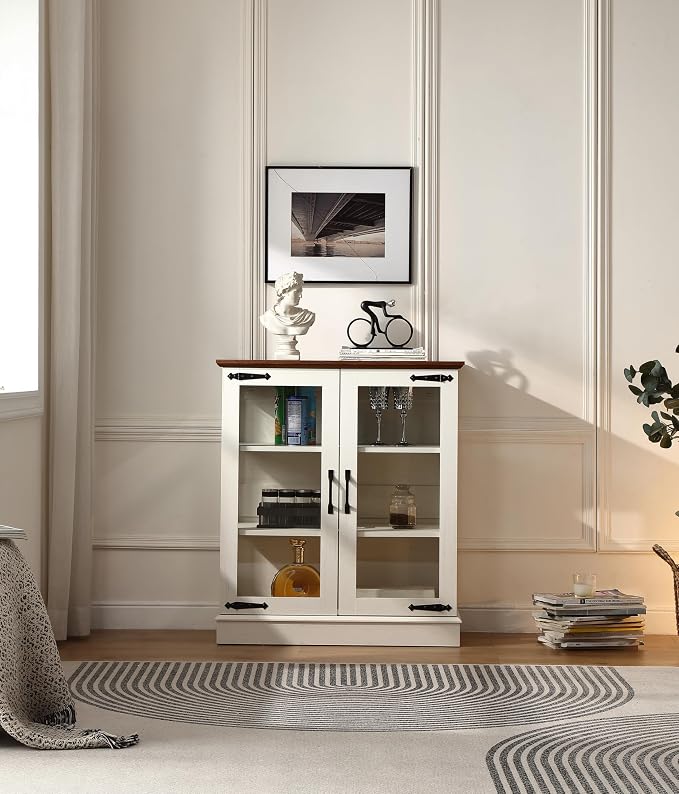 FOREST GRAVITY 31.5'' Small Display Buffet Cabinet - Image 7