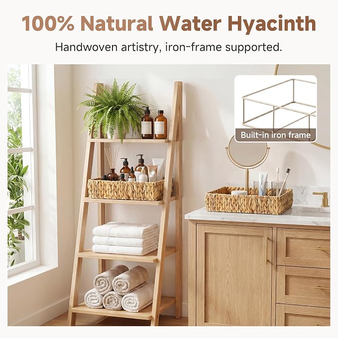 StorageWorks Large Water Hyacinth Tray - Image 3