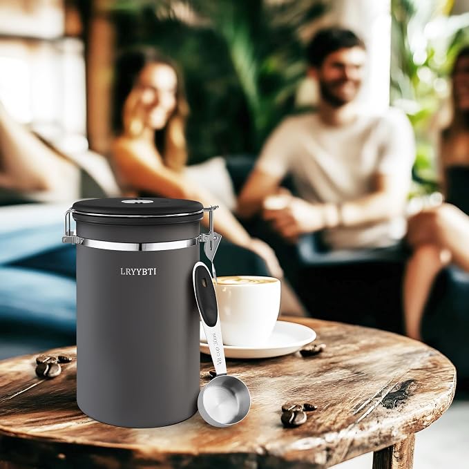 38oz Airtight Coffee Canister, Stainless Steel Coffee Bean Storage Container - Image 7