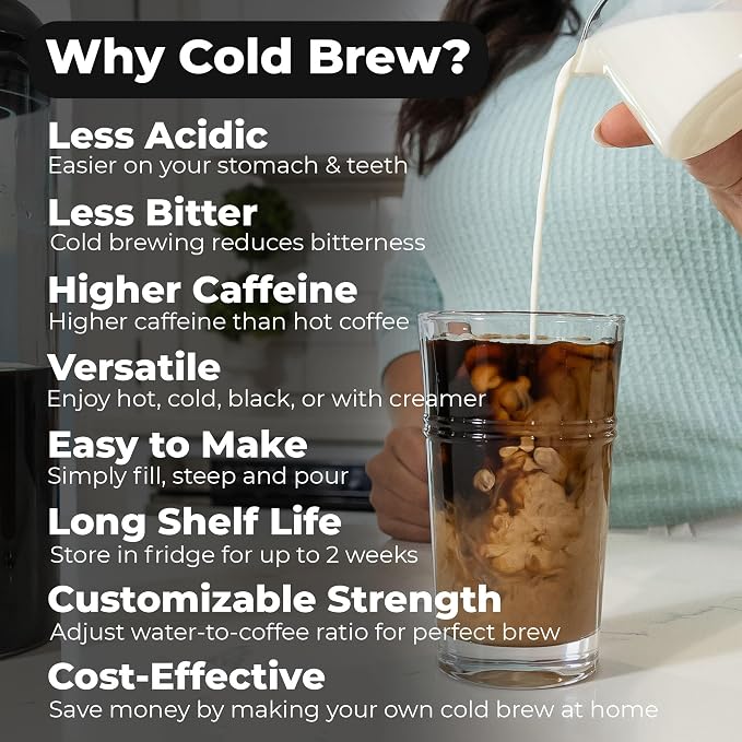 VINCI Cold Brew 360, Plastic Cold Brew Coffee Maker Featuring Patented Dual - Image 8