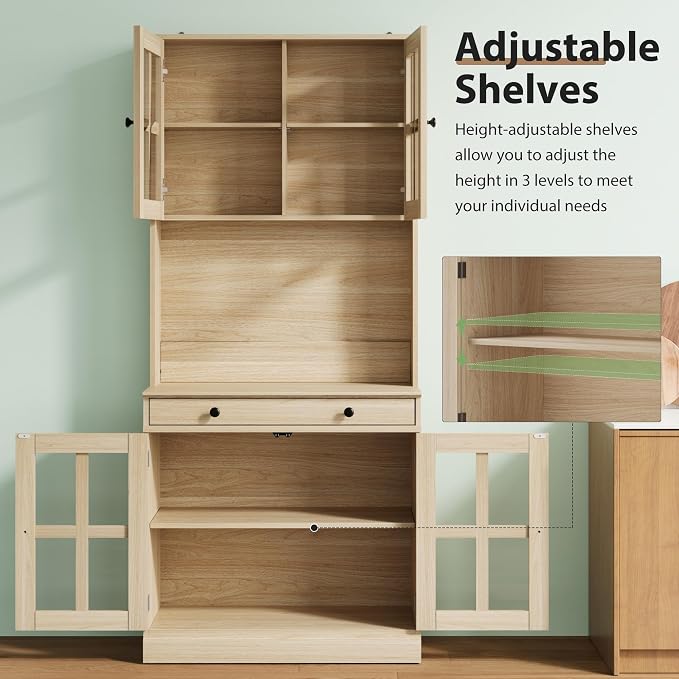 Garvee 72 Inch Kitchen Pantry Cabinet - Image 6