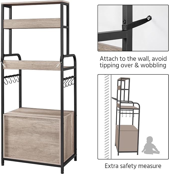 Yaheetech 4-Tier Kitchen Bakers Rack - Image 6