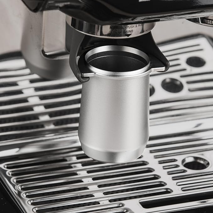54mm Espresso Dosing Cup for Portafilter, Matte Silver Grounds Cup - Image 2