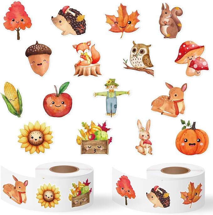 Haooryx Fall Watercolor Sticker Rolls by Haooryx