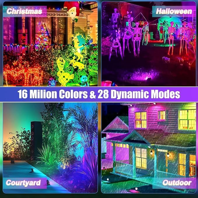 2 Pack 50W 96 LED RGB Light Bars Waterproof IP66 Smart APP/Remote Control Wall - Image 2