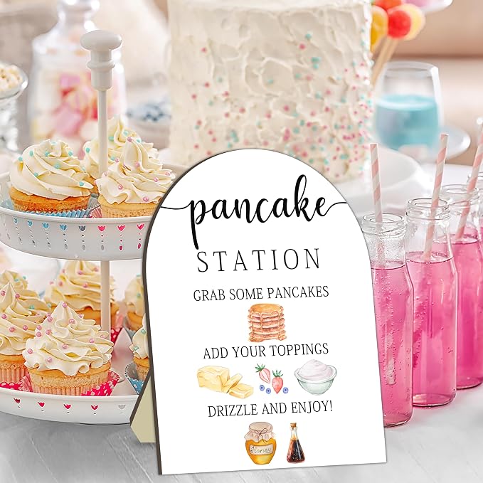 Pancake Bar Sign, Brunch Pancake Bar Recipe Sign - Image 3