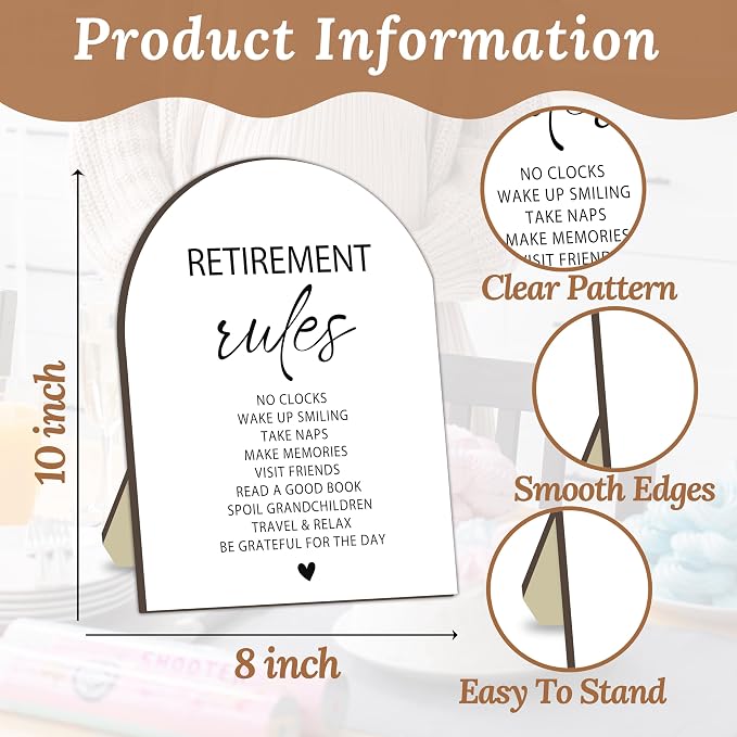 Retirement Rules Sign, Retiree Rules Station Sign, Recipe - Image 2