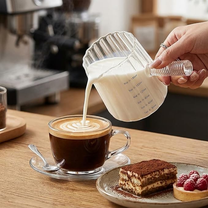 6oz Espresso Measuring Cup, V-spout Glass Espresso Shot Cup - Image 6