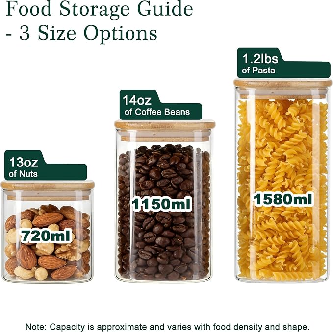 LIBWYS 12-Pack Glass Pantry Storage Containers - Image 3