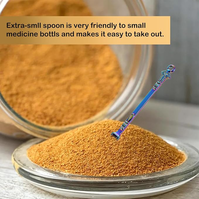 6-Pack Mini Spoons Metal Tiny Shovels 3 Inch Small Medicine Spoon - Image 4