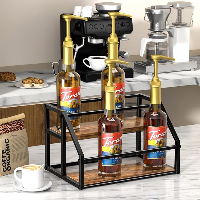 Coffee Syrup Rack Organizer, Syrup Bottle Holder Stand - Image 2