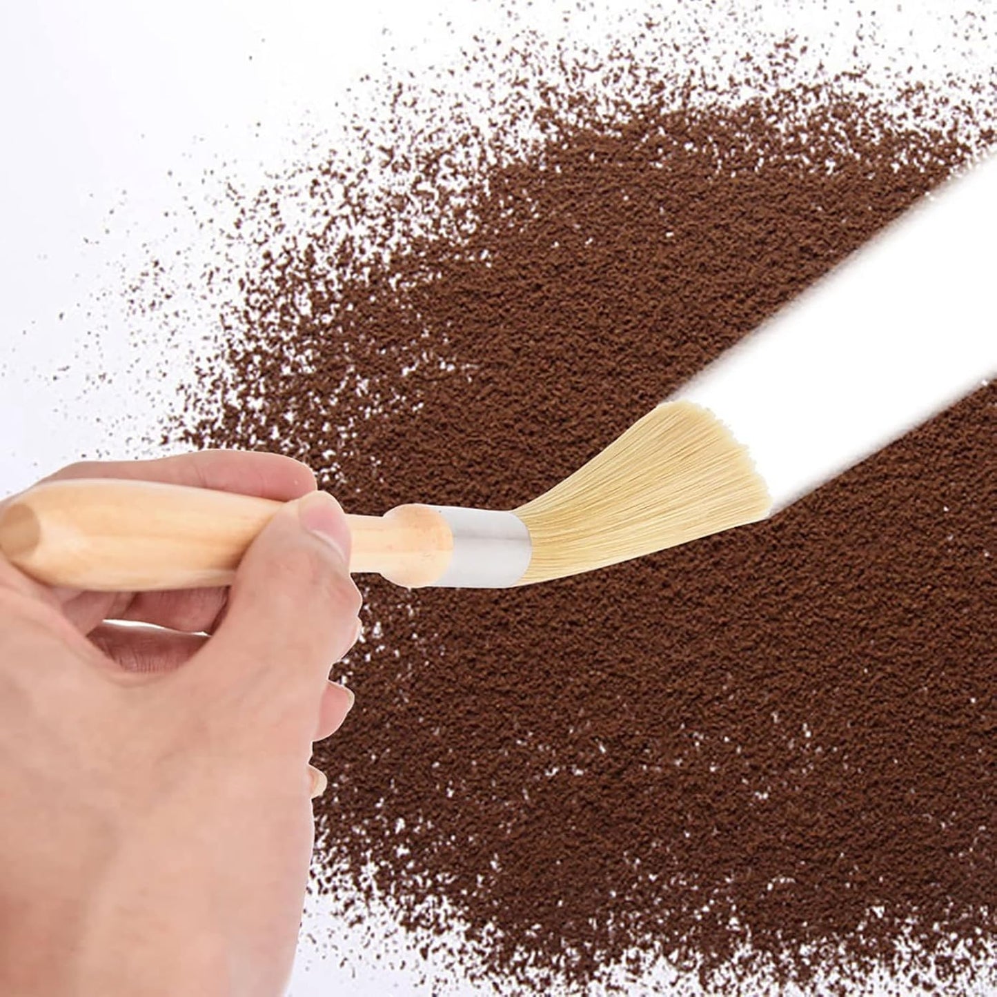 Coffee Grinder Cleaning Brush, Espresso Cleaning Brush Wooden Handle Espresso Machine Brush Cleaner Tool for Bean Grain Coffee Tool Home Kitchen