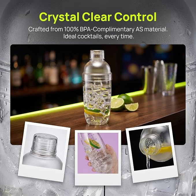 24oz Plastic Cocktail Shaker Set - Image 2
