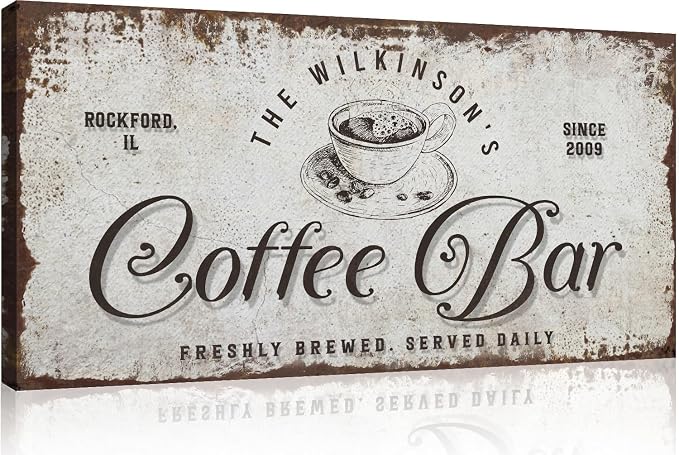 Tailored Canvases Custom Coffee Bar Sign - Image 3