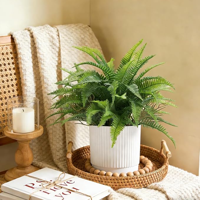Coferset Small Fake Plant Fern Potted Artificial Plants - Image 3