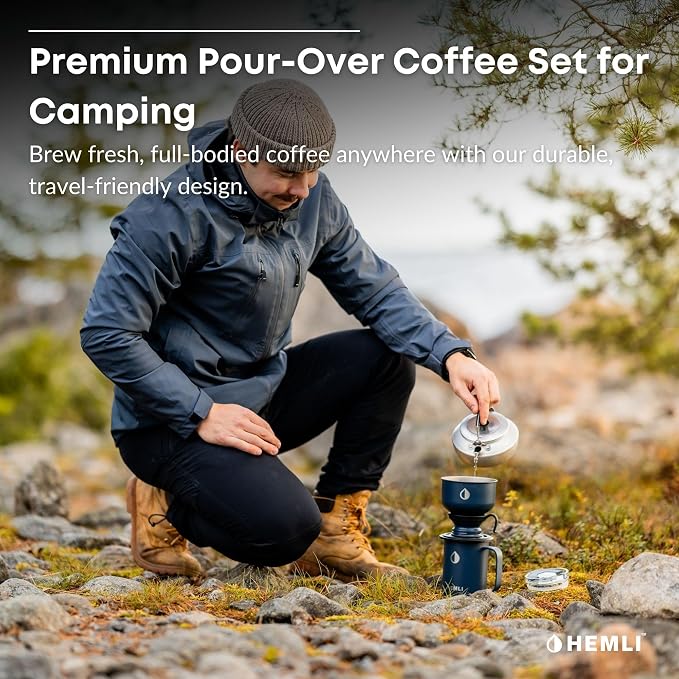 16 oz Pour Over Camping Coffee Maker Set– Vacuum Insulated Mug - Image 5