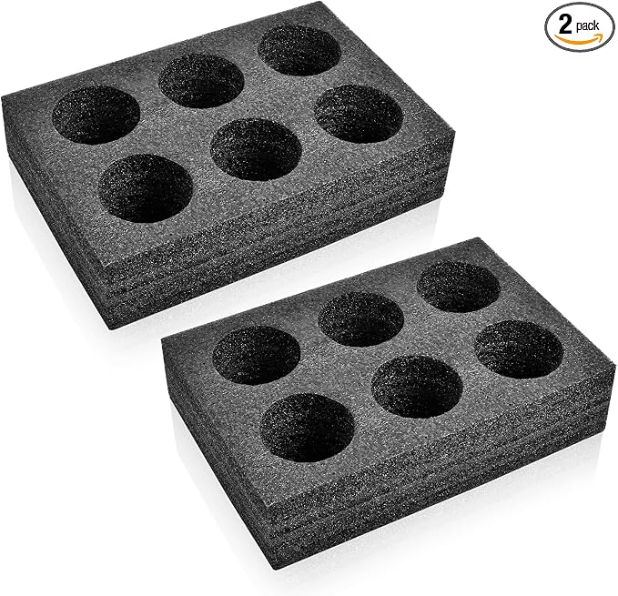 2Pcs Takeout Cup Holders Foam, 6 Cups Foam Takeout Coffee Carrier Trays to Go by Akamino