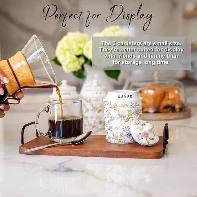 Small Coffee Tea Sugar Canister Set - Image 2