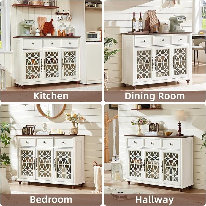 Joaxswe Farmhouse Sideboard Buffet Cabinet - Image 4