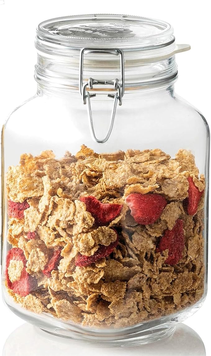 Bormioli Rocco Fido Squared Wide Mouth Glass Jar by Bormioli+Rocco