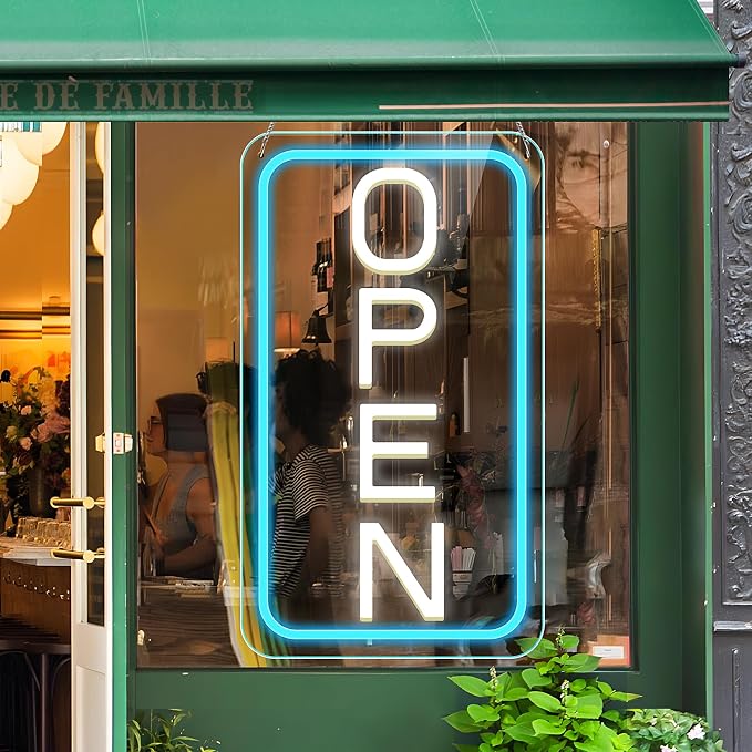 Open Signs for Business, Ultra Bright and Eye-catching Electric Light Up Sign by ROLANCHE