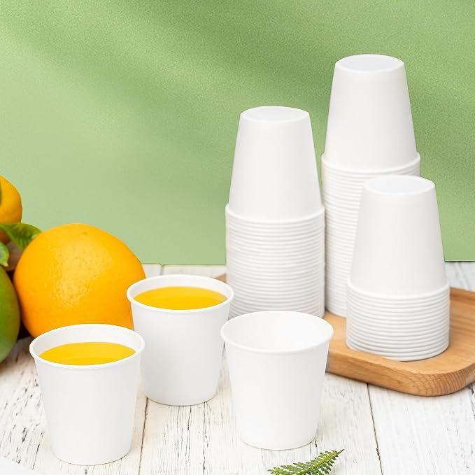 RACETOP 200 Pack 3 oz Disposable Paper Cups 3 oz, Disposable Bathroom Paper Cups - Image 5
