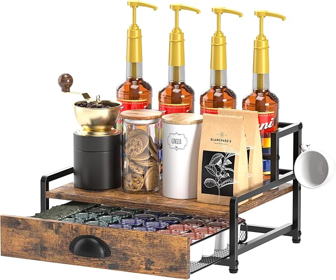 Coffee Syrup Rack Organizer, Coffee Pod Holder by HOME