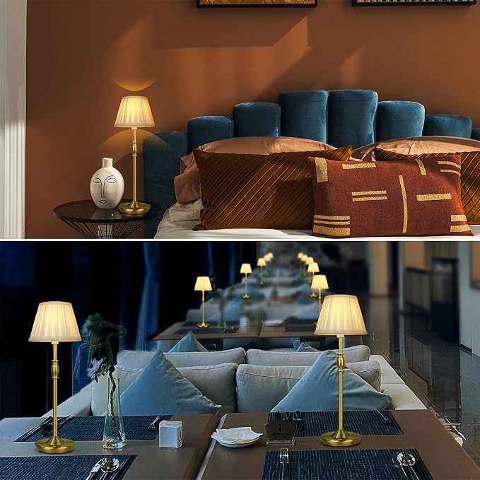 Cordless LED Touch Lamp with Dimmer Portable Small Table Lamp, Dining Room - Image 8