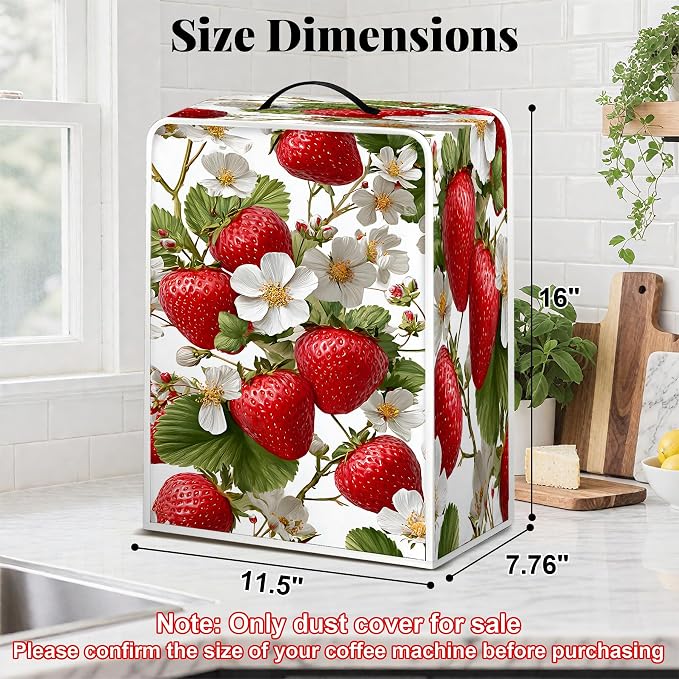 BVBOX Coffee Maker Cover, Durable Dustproof Lightweight Polyester Cotton Blend - Image 2