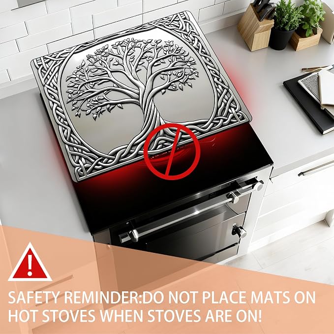 28"x20" Anti-Slip Electric Stove Top Cover Square-Tree Foldable Heat-Resistant - Image 6