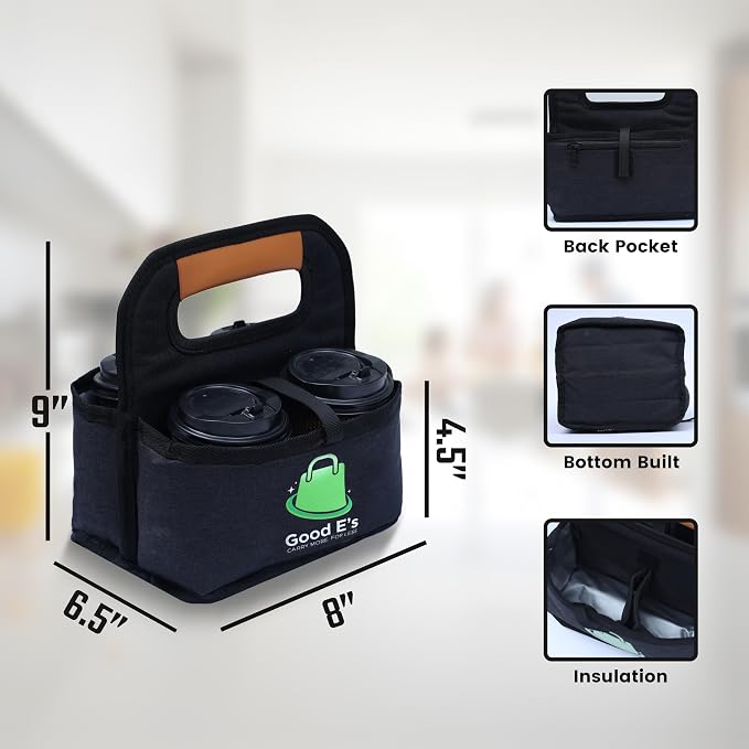 Good E’s 4 Cup Reusable Coffee Cup Carrier - Image 2