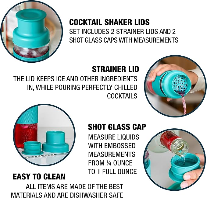 Masontops Cocktail Shaker Lids – Compatible - Image 3