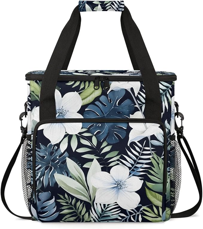 Tropical Palm Leaves Floral Coffee Maker Carring Bag, Large Insulated Storage by Home