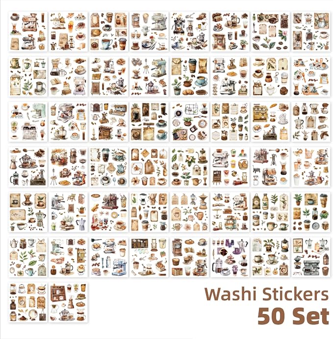 Coffee Themes Sticker Scrapbooking Supplies - Image 3