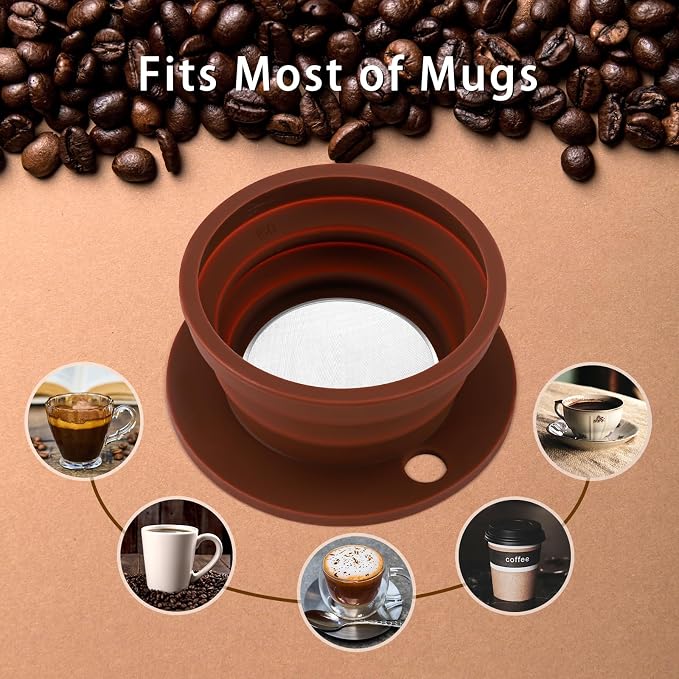 Collapsible Paperless Pour Over Coffee Dripper - Image 7