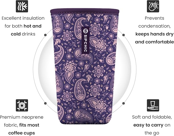 Iced Coffee Sleeve – Neoprene Reusable Cup Sleeves - Image 2