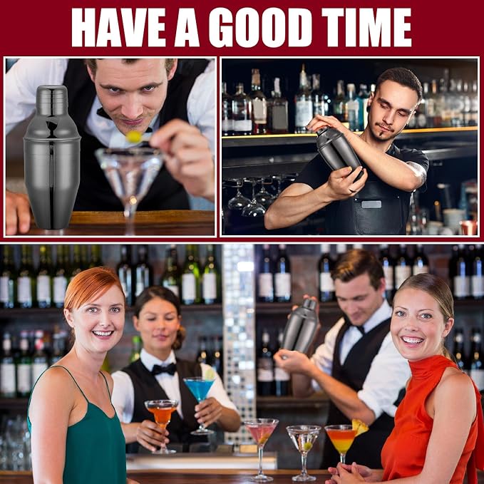 Nitial 6 Pcs Bar Cocktail Shaker Professional Stainless Steel Martini Drink - Image 6