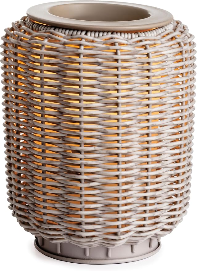 Candle Warmers ETC Wicker Grey Illumination Fragrance Warmer by CandleWarmersEtc